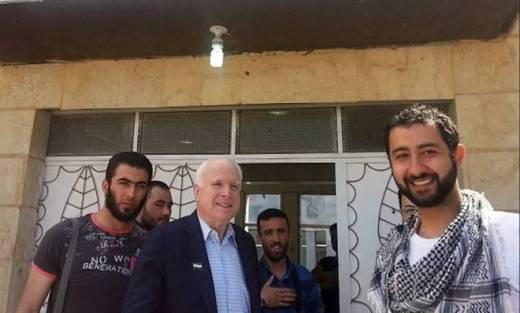US senator john mccain visited syrian rebels earlier this week
