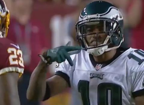 desean jackson flashing gang sign at Washington Redskins game