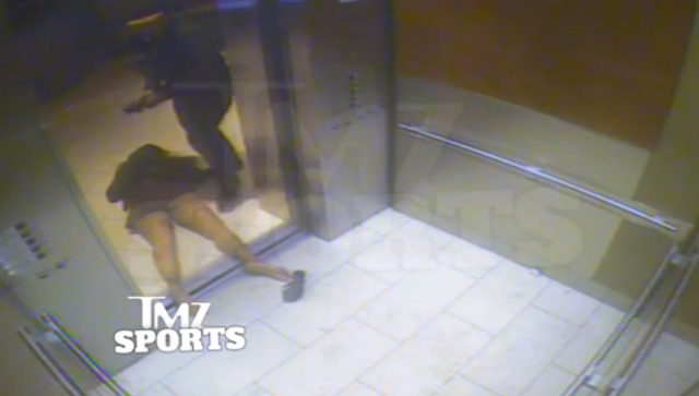 ray rice with unconscious janay outside elevator