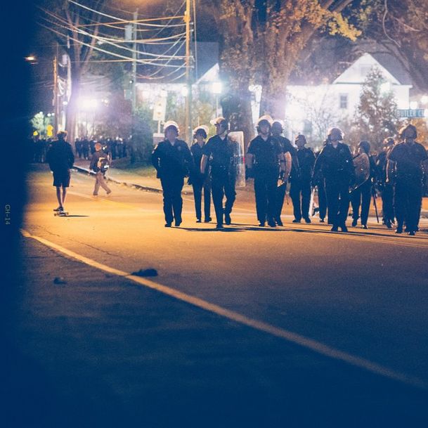 riot police at keene pumpkin festival