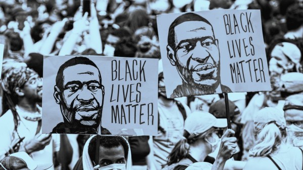george floyd protesters assembled to deliver the message black lives matter. posted by baye kambui on mental unrest blog