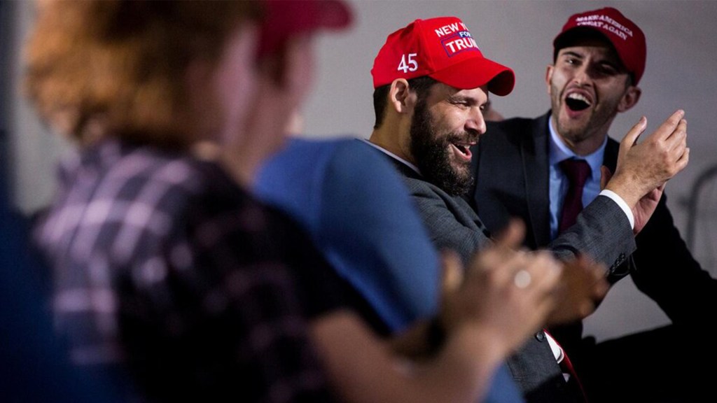 mike gee, trump supporter in lititz, pennsylvania during president donald trump and vice president joe biden debate.